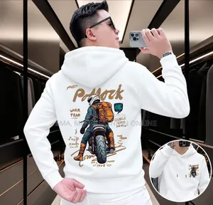 Stylish Solid Printed Cotton Hoodie
