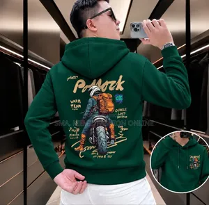 Stylish Solid Printed Cotton Hoodie