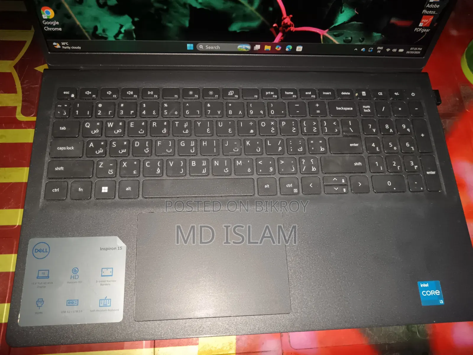 Laptop Dell Inspiron 15 3530 8GB Intel Core i3 SSD 512GB