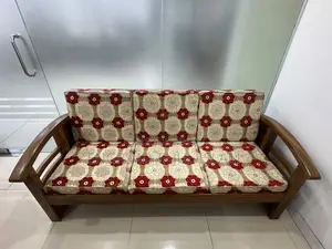 আসল সেগুন কাঠের সোফা সেট (৩+১+১) সেন্টার এবং সাইড টেবিল সহ