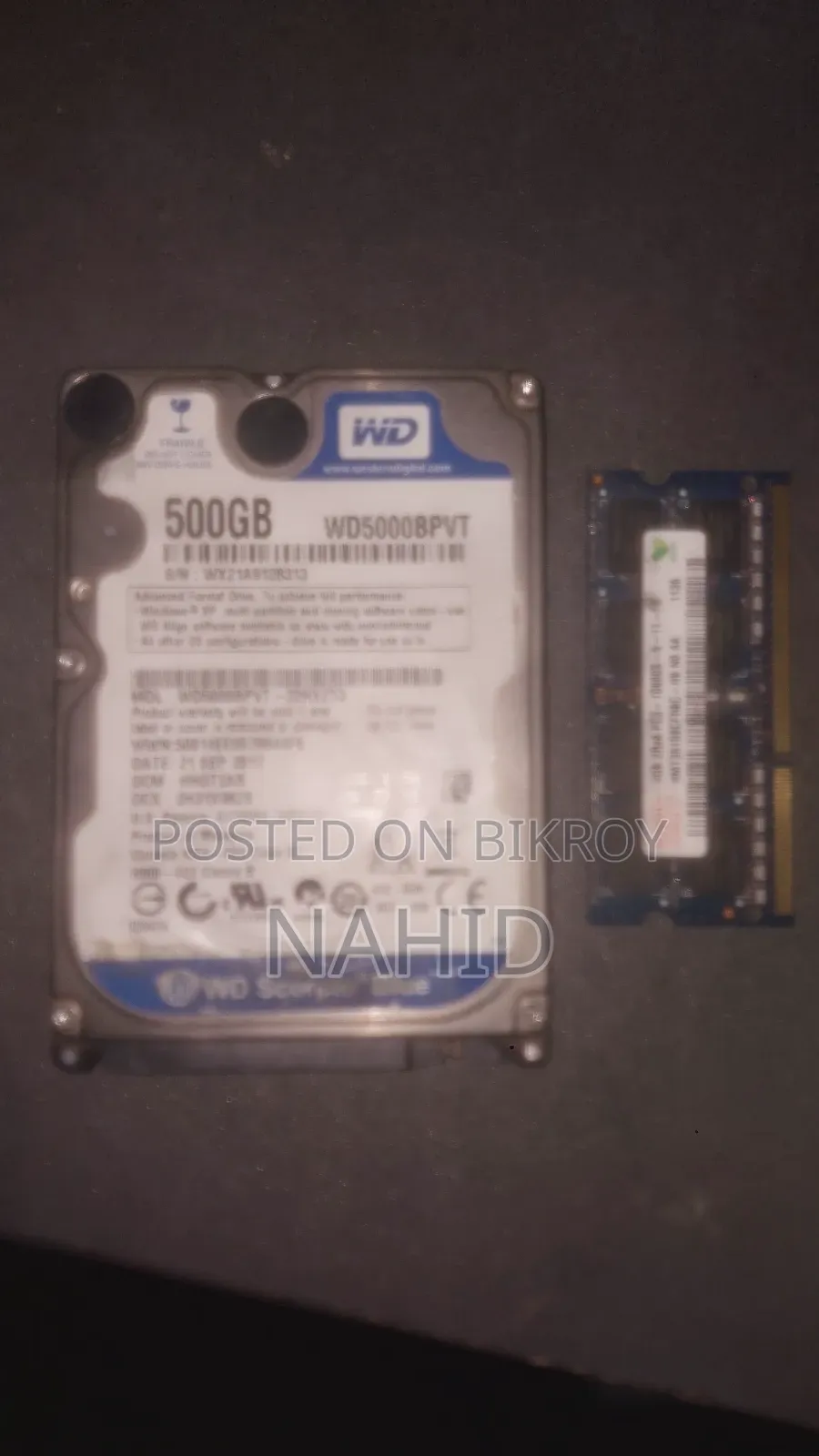 500gb Laptop HDD With Hard Drive Enclosure