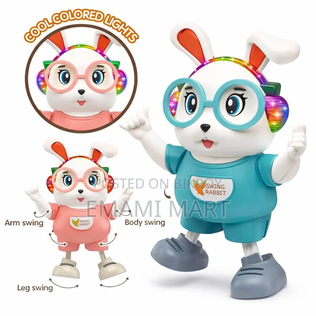 Fun Dancing Rabbit Toy with Lights & Music | Interactive Swing Rabbit 