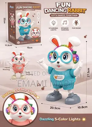 Fun Dancing Rabbit Toy with Lights & Music | Interactive Swing Rabbit 