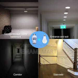 Motion Sensor Light Socket, E26/E27 Smart Lamp Bulb Holder Adapter Aut
