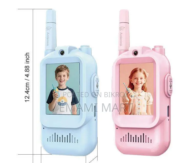 Video W.alkie T.alkies for Kids, Handheld 2 Pack Rechargeable Video In