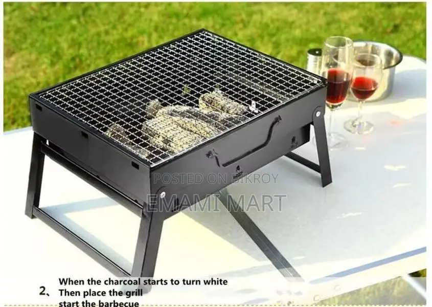 BAHELS Foldable Portable Charcole BBQ Grill, Stainless Steel Barbecue