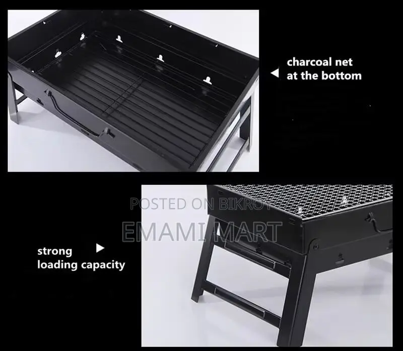 BAHELS Foldable Portable Charcole BBQ Grill, Stainless Steel Barbecue