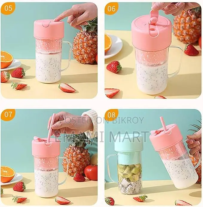 Electric Blending Bottles - Portable Blender Cup Bottle with Straw - M