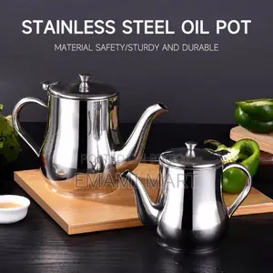 Big Size Stainless Steel Teapot with Filter Kitchen Oil Filter Pot Liq