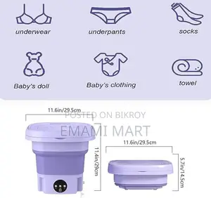 Folding Mini Washing Machine, Small Washing Machine 8L with 3 Modes De