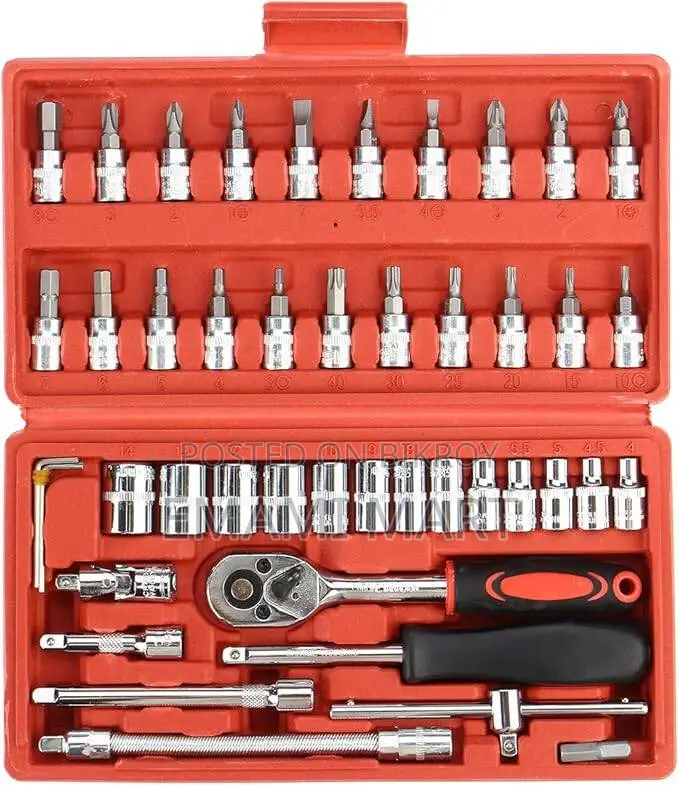 YONGYAO 53pcs Socket Ratchet Wrench Set Sleeve 3/8" &1/4" Repair Hardw