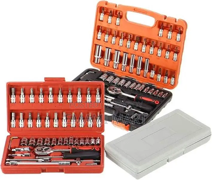 YONGYAO 53pcs Socket Ratchet Wrench Set Sleeve 3/8" &1/4" Repair Hardw