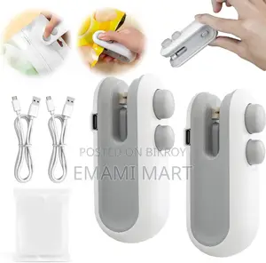 2IN1 Mini Sealing Machine USB Rechargable Heat Sealer Storage Bag Plas