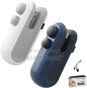 2IN1 Mini Sealing Machine USB Rechargable Heat Sealer Storage Bag Plas