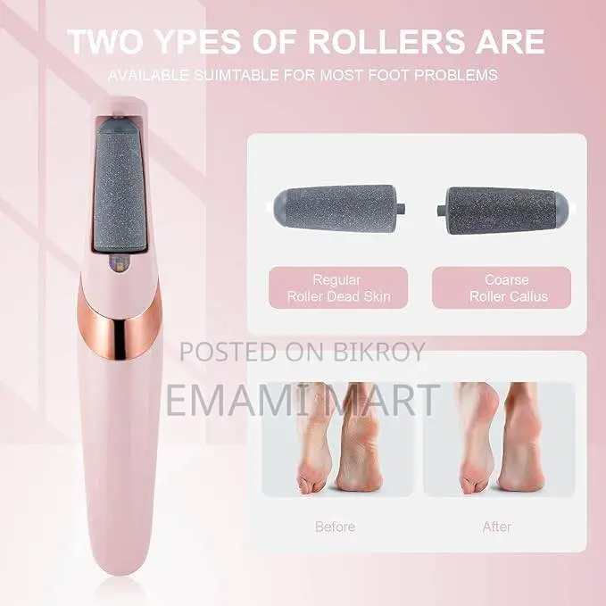Electric Foot File, USB Rechargeable Feet Callus Remover with 2 Speed 