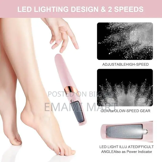Electric Foot File, USB Rechargeable Feet Callus Remover with 2 Speed 