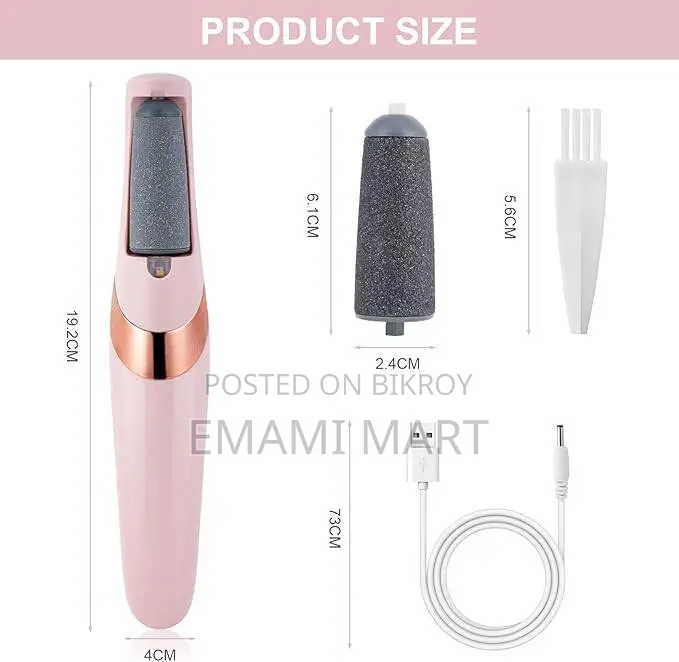 Electric Foot File, USB Rechargeable Feet Callus Remover with 2 Speed 