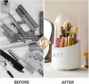AG E-Com Makeup Brush Case, Makeup Brush Holder with lid