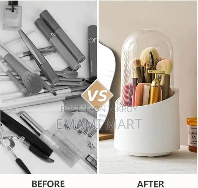 AG E-Com Makeup Brush Case, Makeup Brush Holder with lid