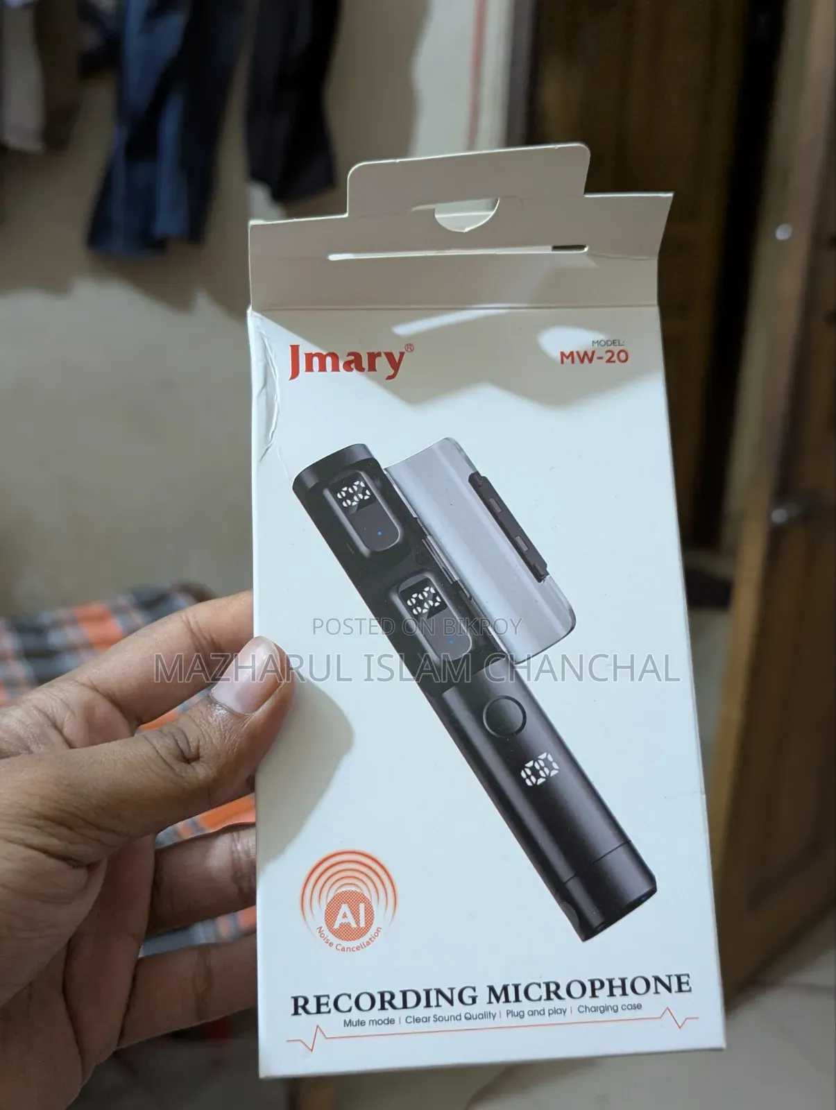 Jmary MW-20 Dual Wireless Recording Microphone With Mute Mode