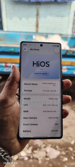 Tecno Camon 40 Pro 4G 256 GB Black