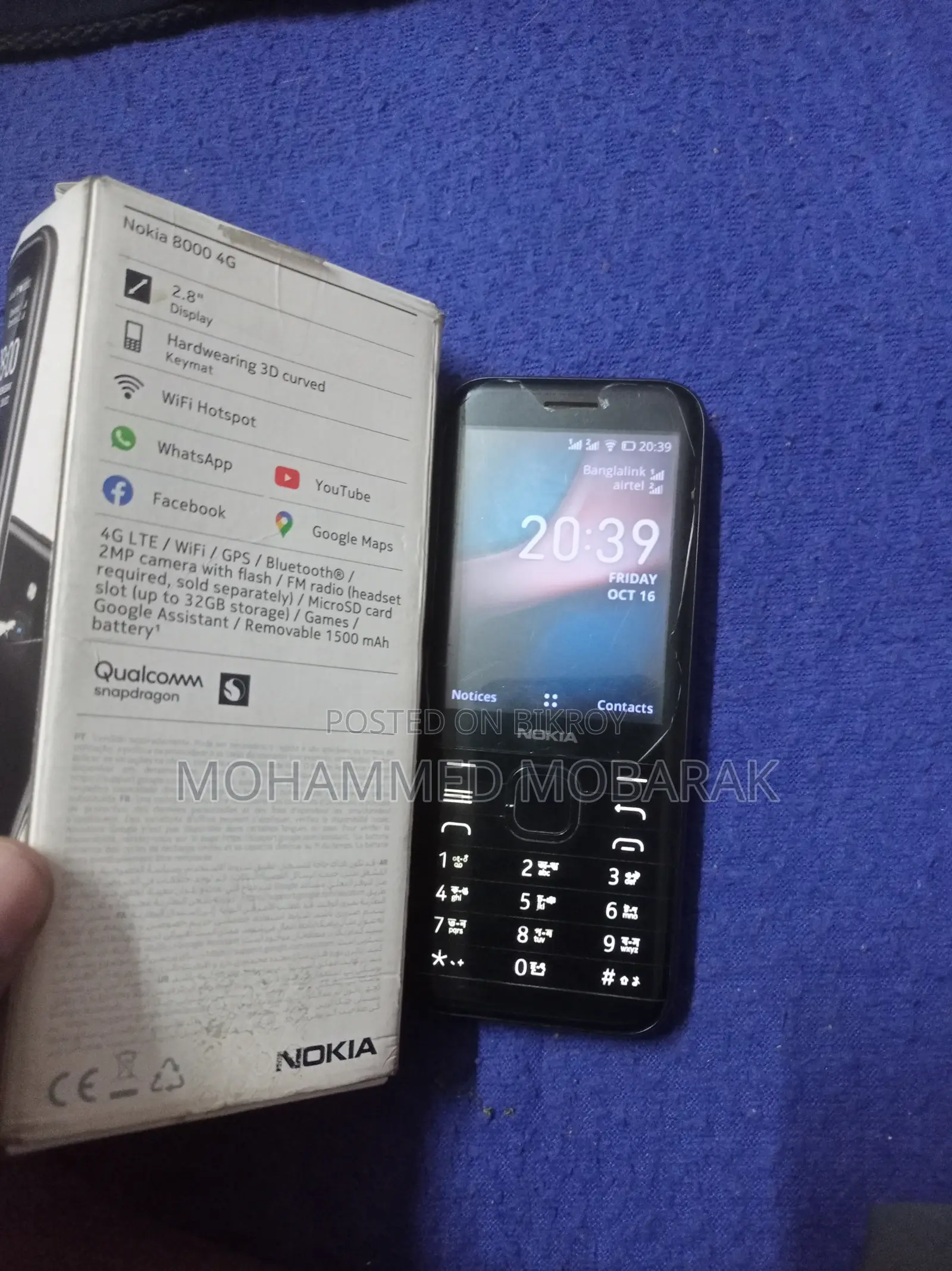 Nokia 8000 4G 4 GB Black