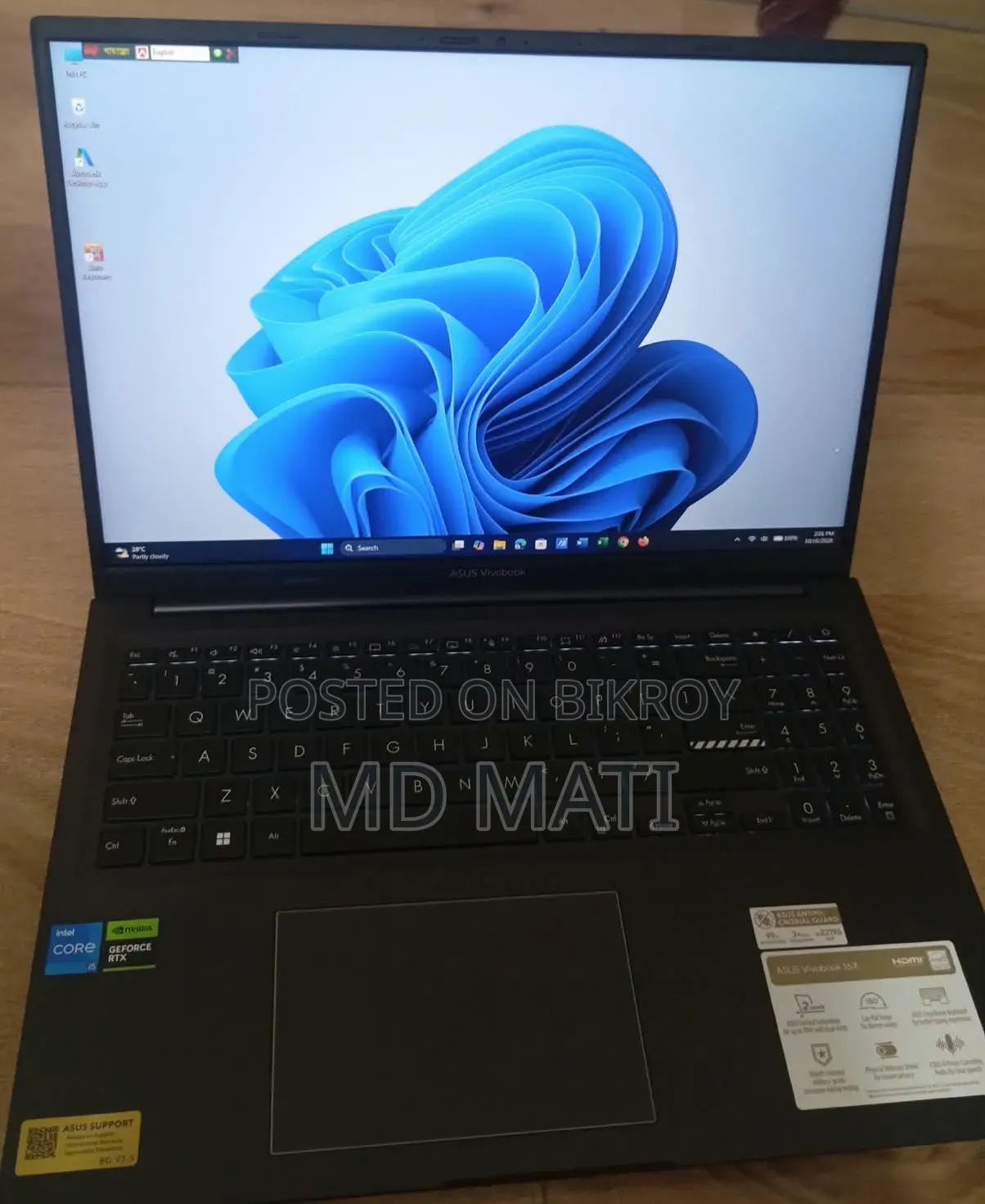 Laptop Asus Vivobook 16 8GB Intel Core i5 SSD 512GB