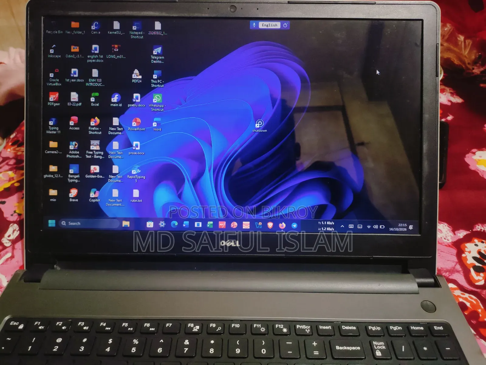 Laptop Dell Inspiron 5559 8GB RAM Intel Core i5 Processor 256GB SSD