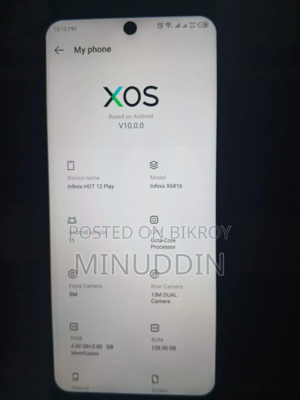 Infinix Hot 12 play 128 GB Blue