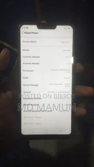 Oppo A3s 256 GB White