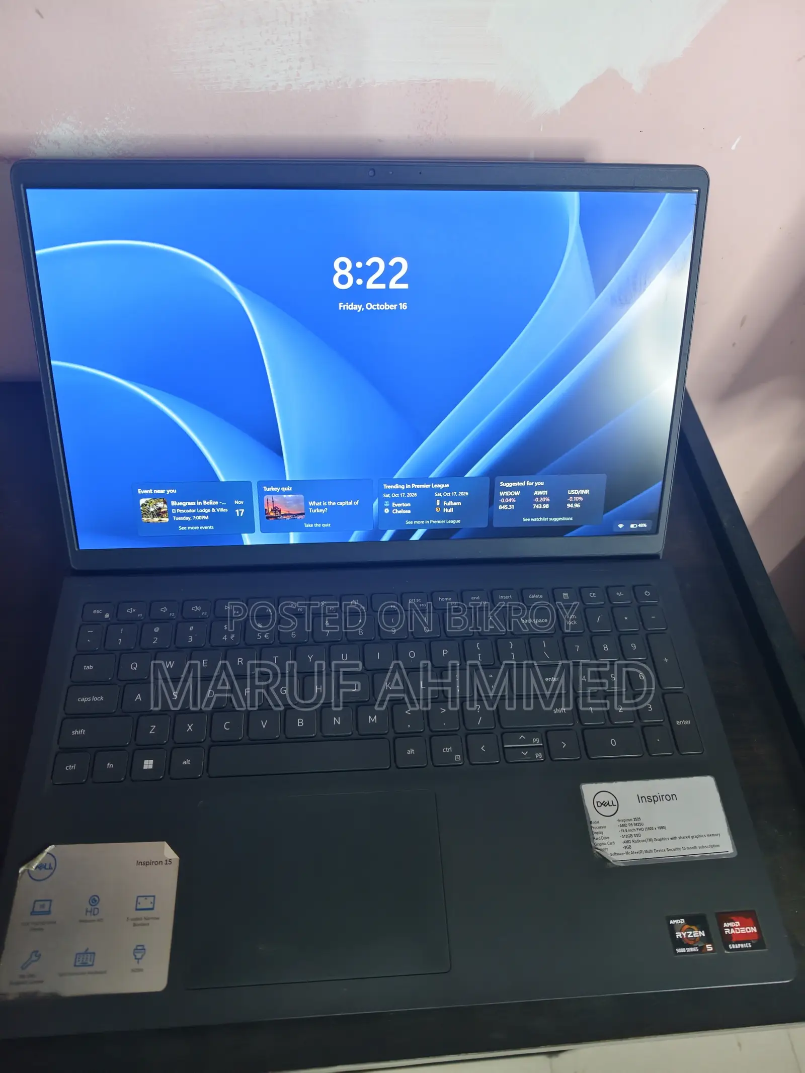 Laptop Dell Inspiron 15 3525 16GB AMD Ryzen 5 SSD 512GB