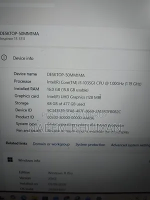 Laptop Dell Inspiron 15 16GB Intel Core i5 SSD 512GB