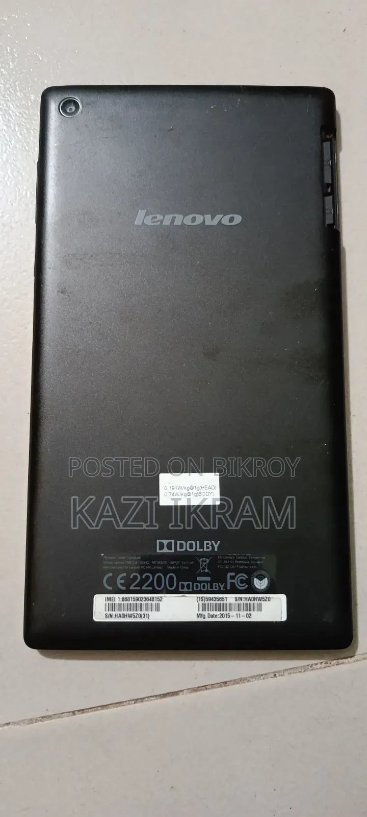 Lenovo Tab 2 A7-30 8 GB Black