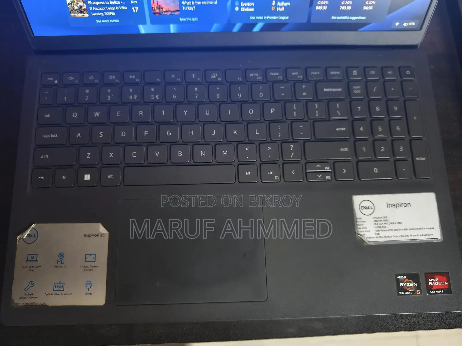Laptop Dell Inspiron 15 3525 16GB AMD Ryzen 5 SSD 512GB