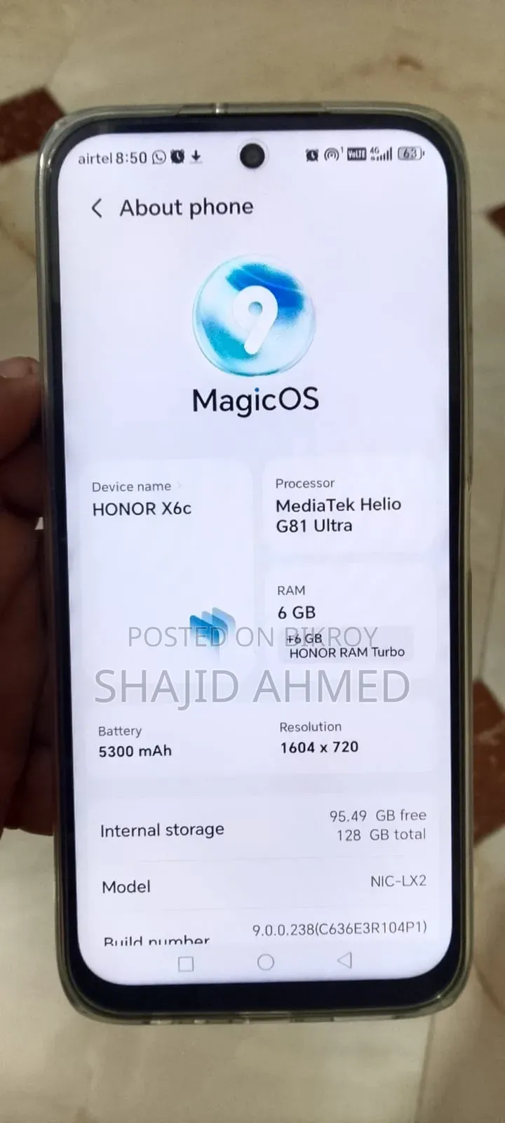 New Honor X6C 128 GB White