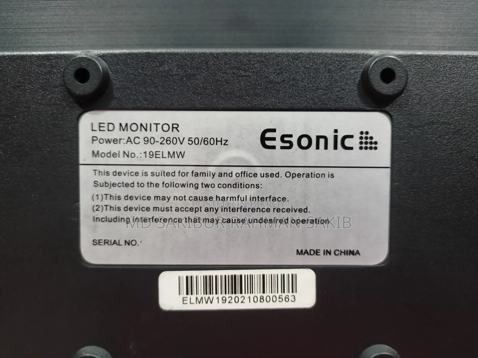 Esonic 19ELMW 19-Inch LED Monitor for Desktop PC
Others