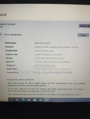 Laptop Lenovo IdeaPad 130 4GB Intel Core i3 HDD 1TB