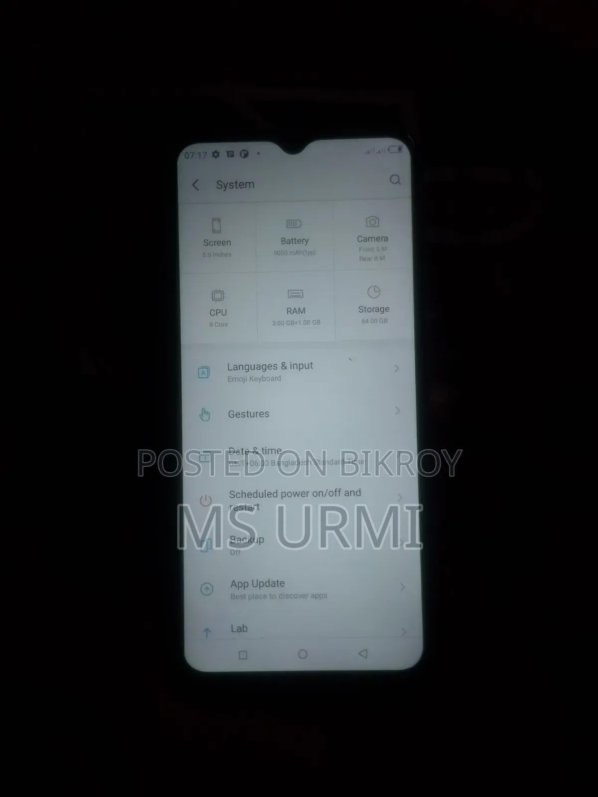 Itel Vision 3 Turbo 64 GB Blue