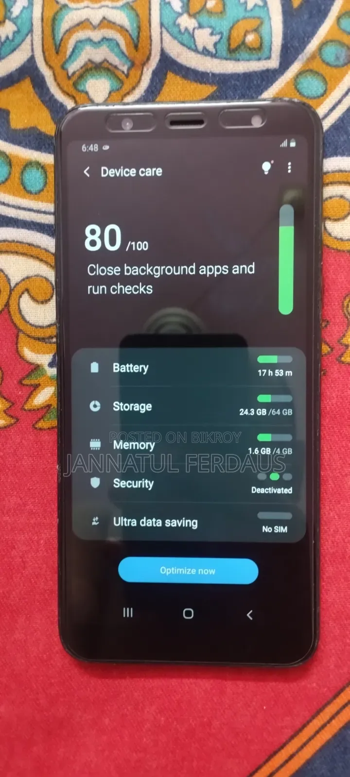 স্যামসাং গ্যালাক্সি জে৮ ৬৪ জিবি কালো