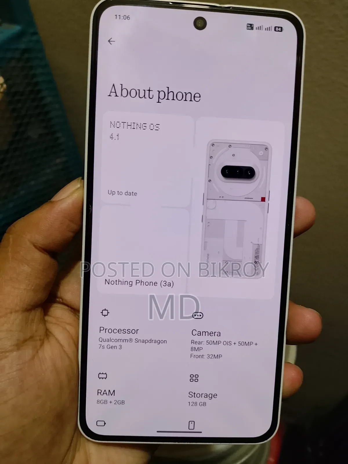 Nothing Phone 3a 128 GB White