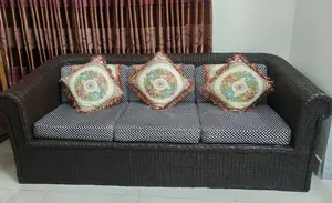 Rattan Sofa Set 3+1+1 | 5 Seater Premium Rattan Sofa Set 3+1+1