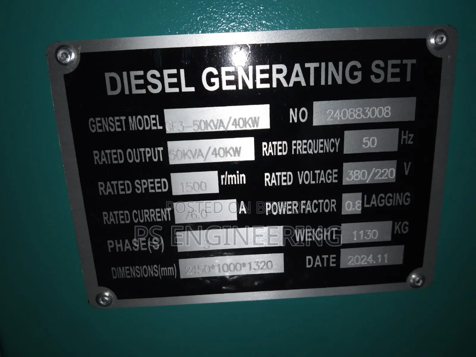 Brand New 50KVA Cummins Canopy Diesel Generator | Deep Sea Controller