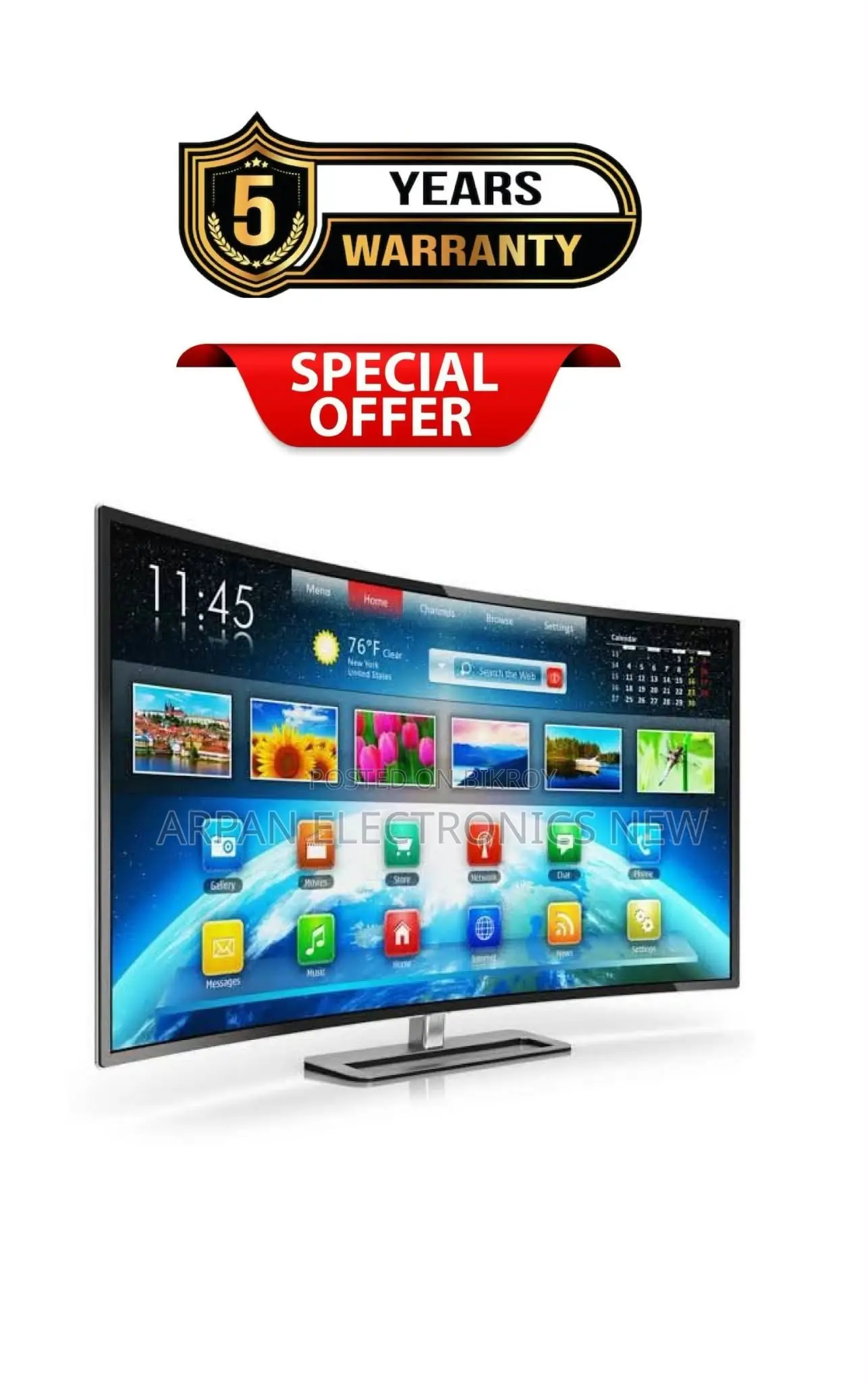 4K UHD Smart Android QLED TV Sony Plus Frameless 32' Ince