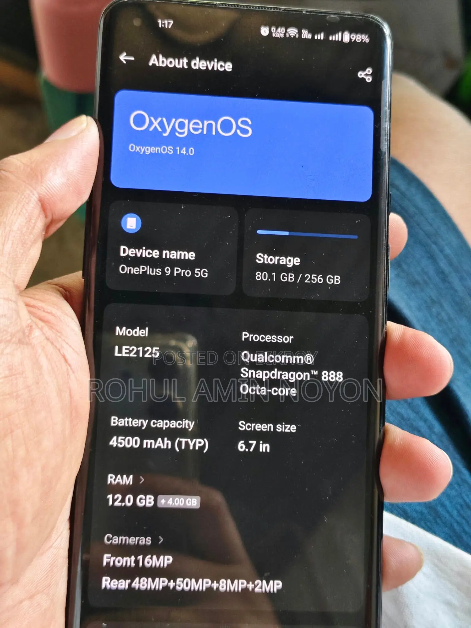 ওয়ানপ্লাস ৯ প্রো ২৫৬ জিবি ব্ল্যাক