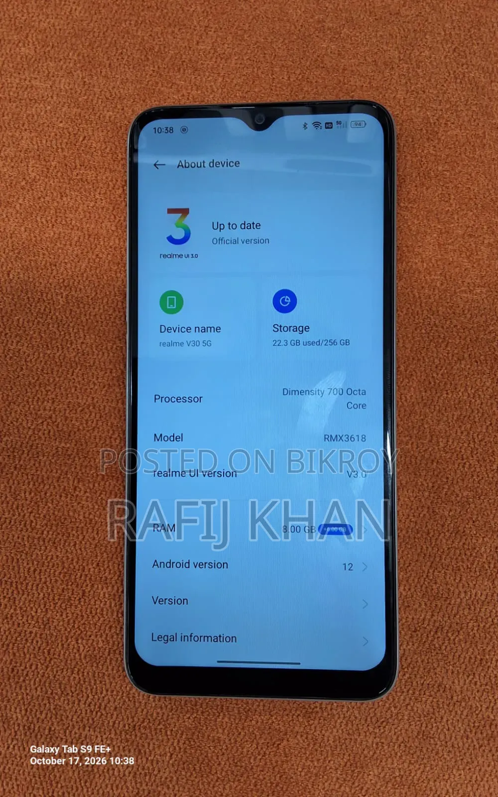Realme V30 128 GB Gold