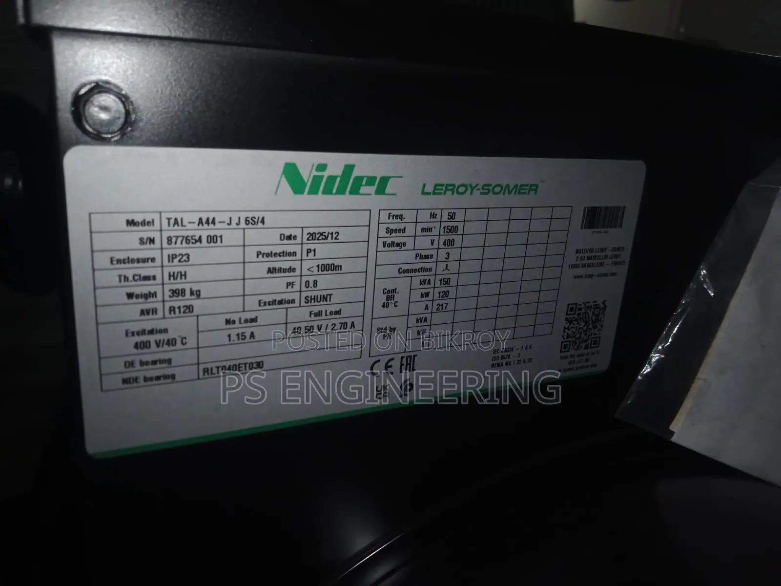 Brand New 150KVA Cummins Canopy Diesel Generator Deep Sea Controller