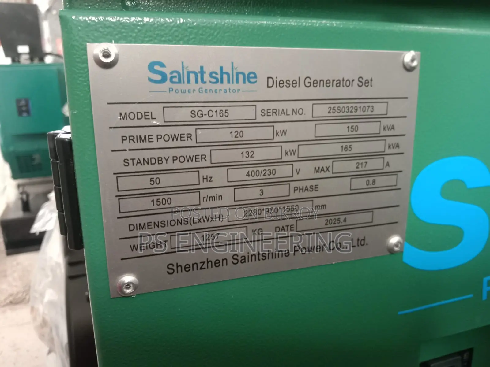 Brand New 150KVA Cummins Canopy Diesel Generator Deep Sea Controller