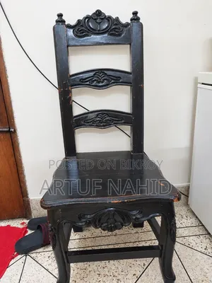 Sturdy Wooden Dining Table with 6 Chairs for Sale