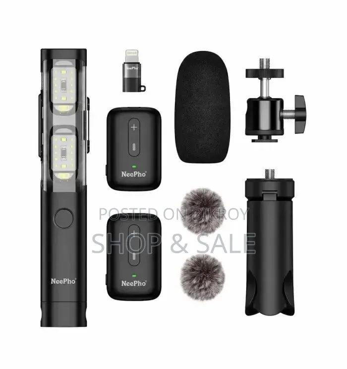 NeePho NP-63 Wireless Collar Clip Mini Microphone – 2-in-1 Type
