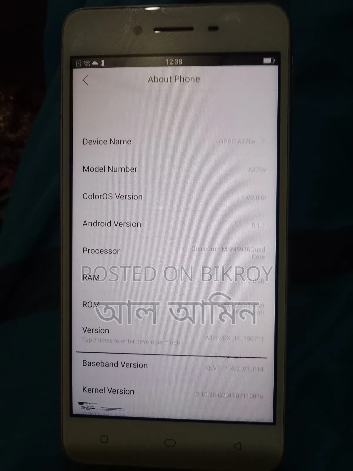 Oppo A37 16 GB Rose Gold